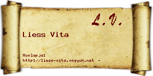 Liess Vita névjegykártya